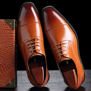 Men Formal Shoes Leather Business Casual Shoes High Quality Men Dress Office Luxury Shoes Male Breathable Oxfords Latest